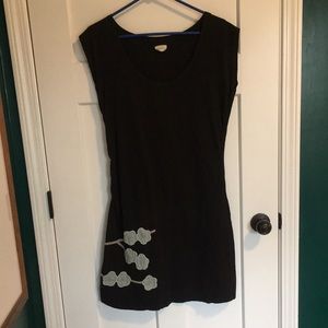 Synergy Organic Cotton Black Scoopneck Dress- size Large